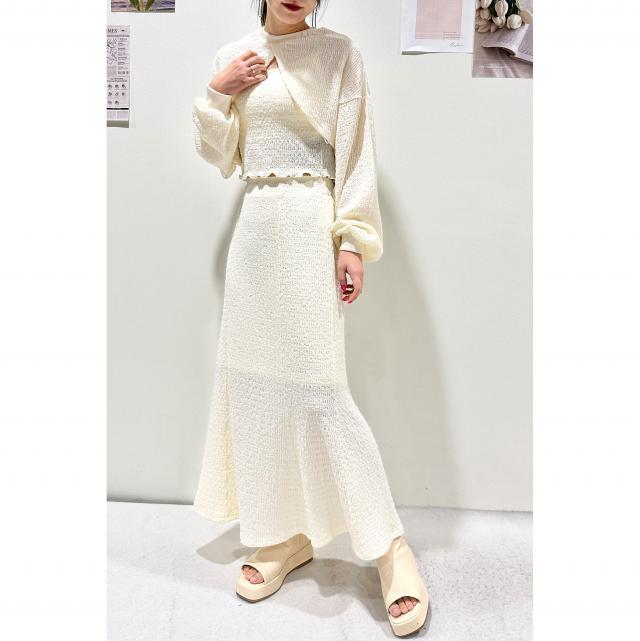 膨れジャガードキャミアンサンブルｘスカートＳＥＴ