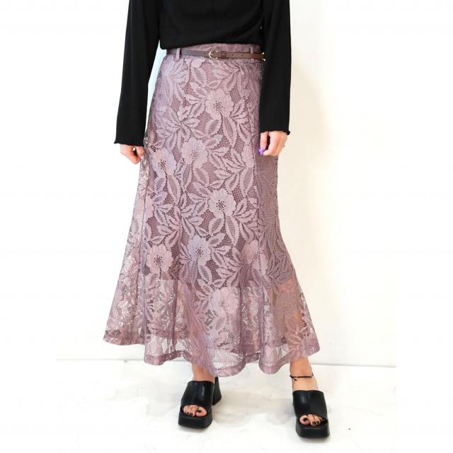 レースレイヤードマーメイドスカート