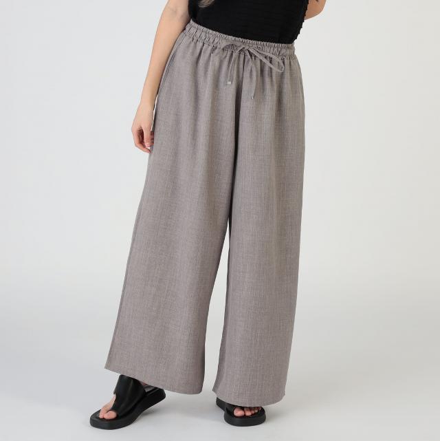 麻タッチワイドパンツ