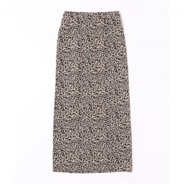 レオパード柄ナロースカート