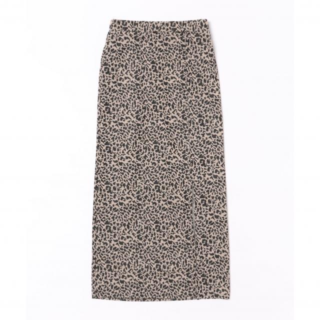 レオパード柄ナロースカート