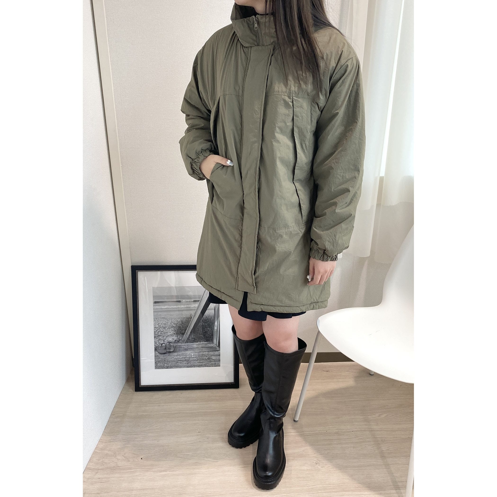 スタンドカラー中綿BIGアウター