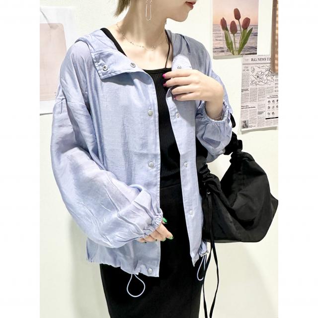 オーガンジーシアーマウンテンパーカー