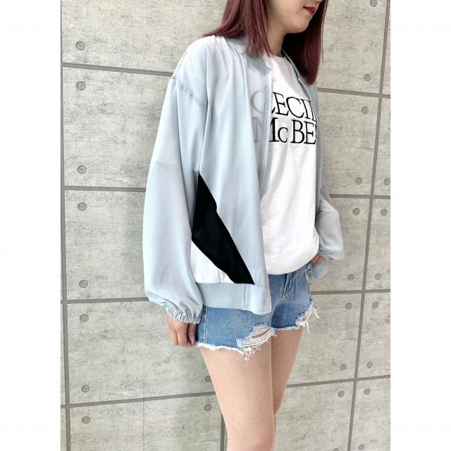 配色切替ブルゾン