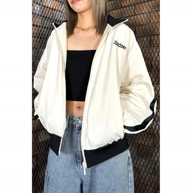 スタンドカラーライン配色ブルゾン