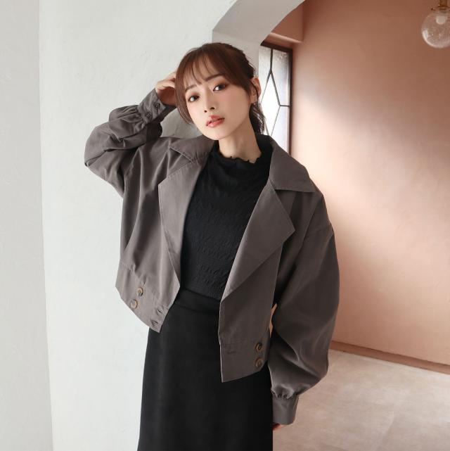 ダブルボタンショート丈ジャケット