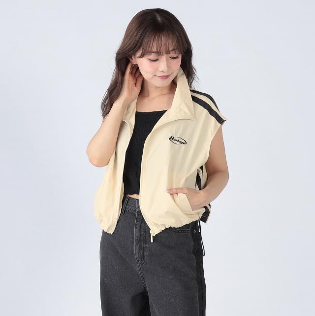 ライン入りナイロンベスト