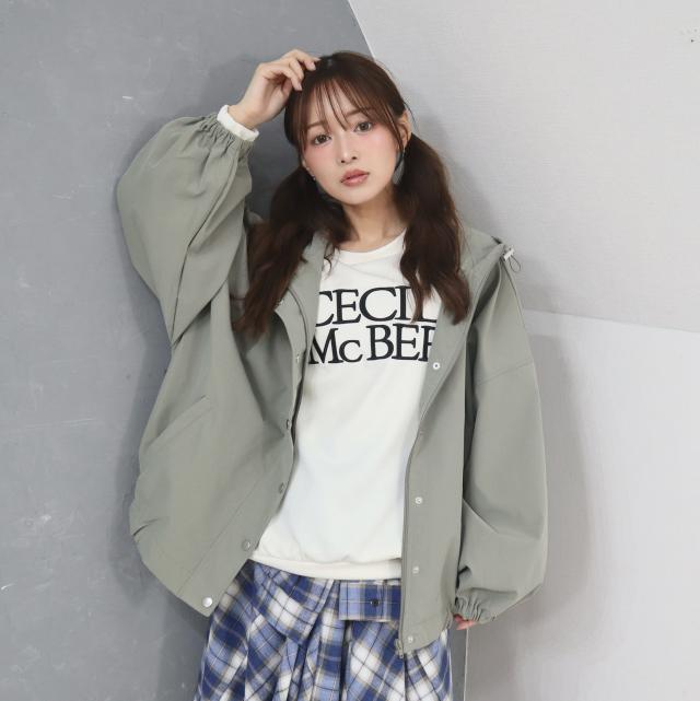 UV/撥水加工付きゆるシルエットブルゾン UV/撥水加工付きゆるシルエットブルゾン