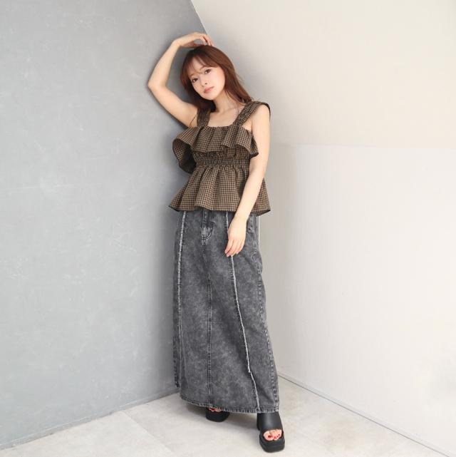 デニムロングスカート