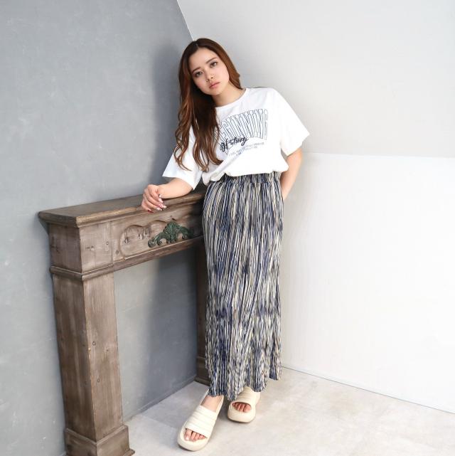 プリーツマーメイドスカート