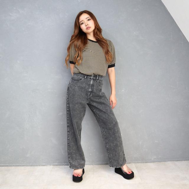 10ozデニムワイドパンツ