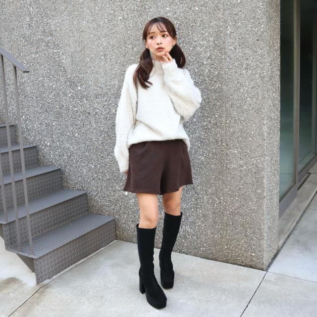 起毛ショートパンツ