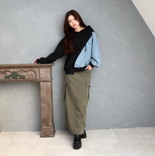 ナイロンタッチカーゴナロースカート