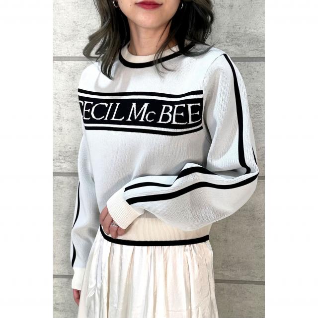 パネルロゴニットプルオーバー