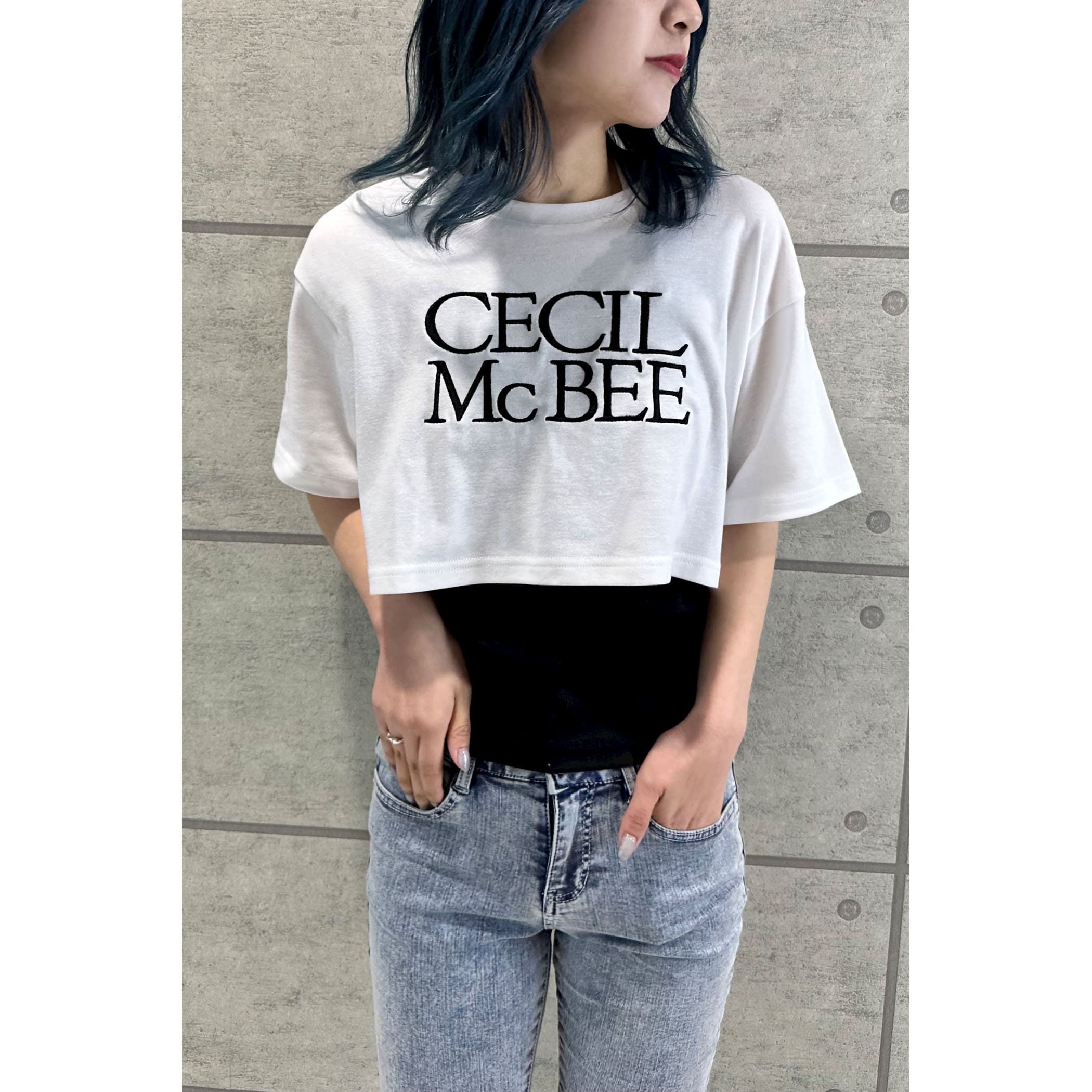 クロップドT×タンクセット｜REVIVAL LOGO LINE｜CECIL McBEE(セシル