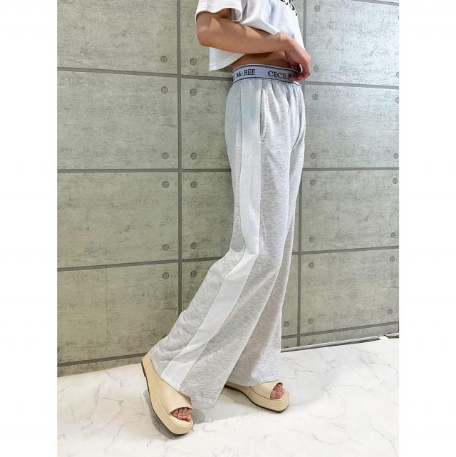 裏毛サイドラインパンツ