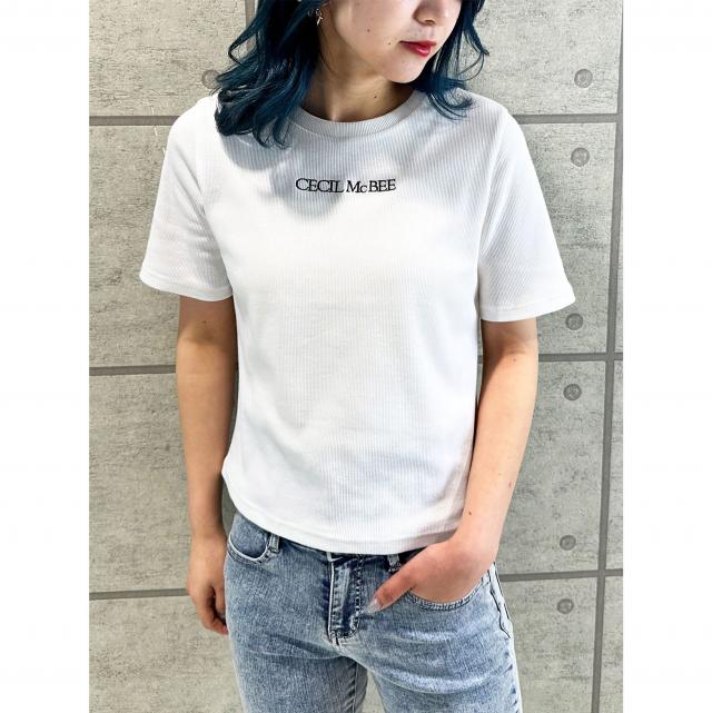 リブコンパクトTシャツ