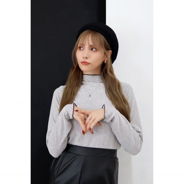 ツイード風メロートップス