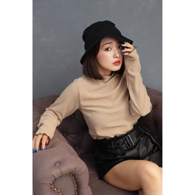 ツイード風メロートップス