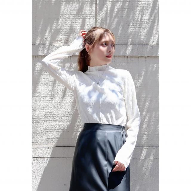 膨れジャガード2WAYメロートップス