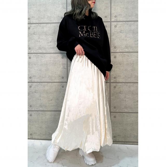 ダンボールニットエンボスプリントロゴパーカー