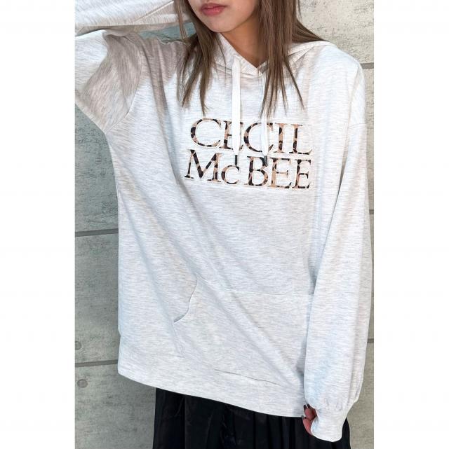 ダンボールニットエンボスプリントロゴパーカー