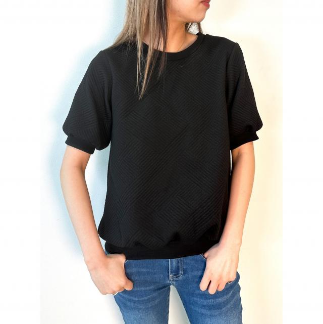 斜めストライプ柄ジャガードプルオーバー