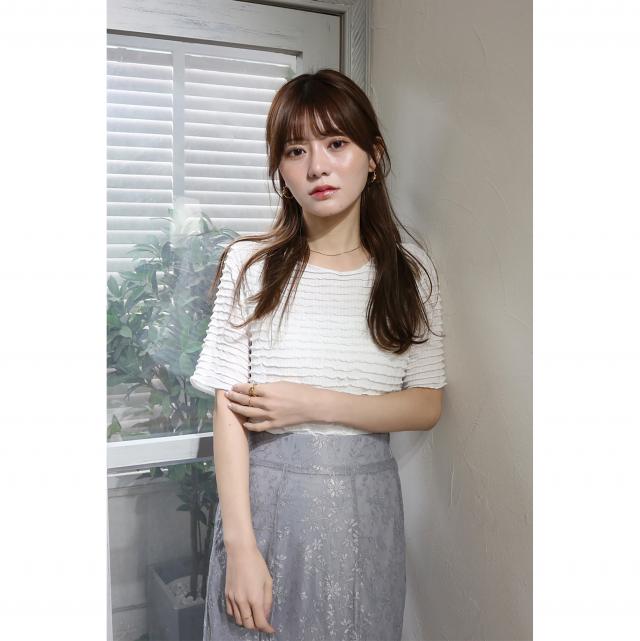 メローフリル半袖トップス