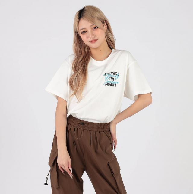 ”TREASURE This MOMENT”発砲プリントTシャツ