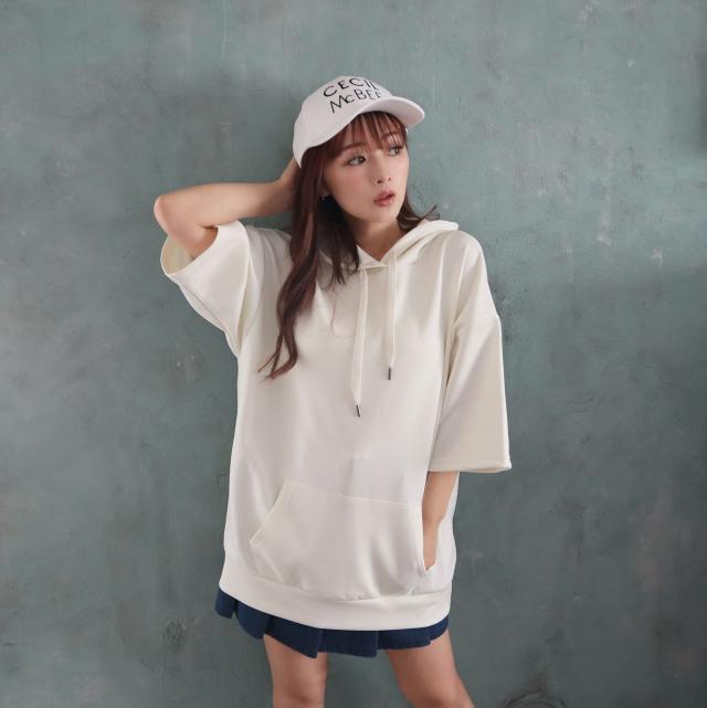 ダンボールニット半袖パーカー