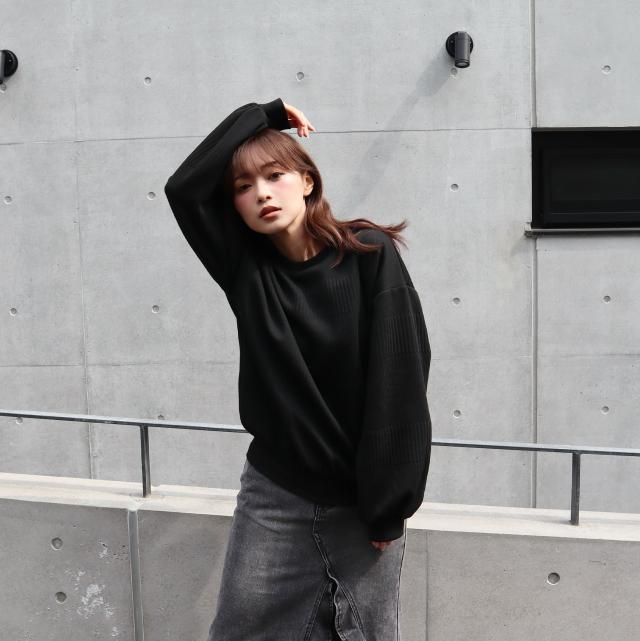 ふくれジャガードゆるシルエットプルオーバー