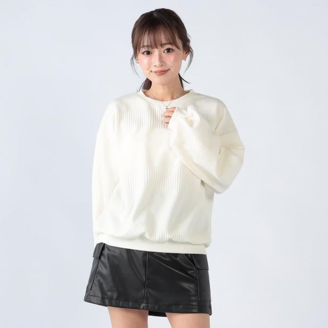 ふくれジャガードゆるシルエットプルオーバー