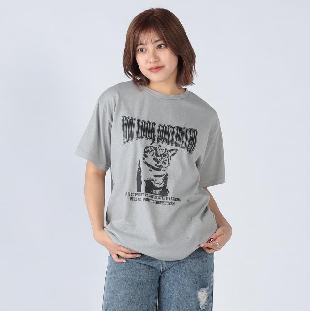 CATプリントTシャツ
