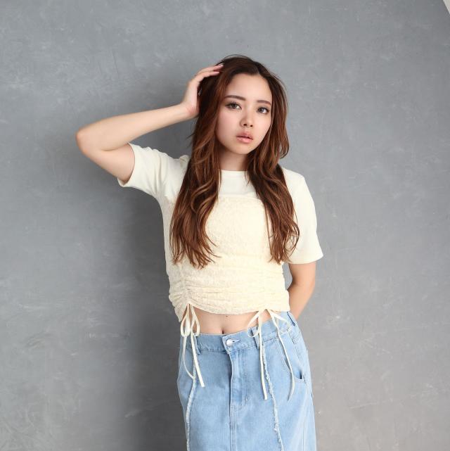 セシルマクビーCECILMcBEEレース&リボン編み上げチューブトップベアトップ CECIL McBEE | カットソーの商品一覧 | ミーコレクト公式