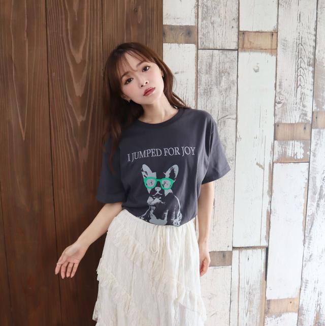 DOGプリントTシャツ