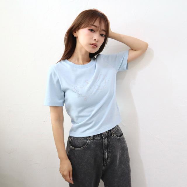 ラインストーンウィングTシャツ