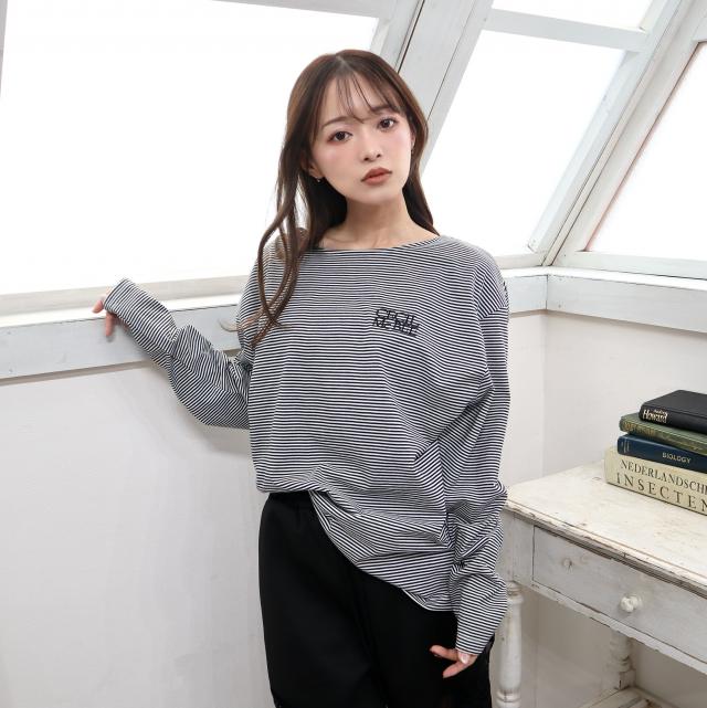 刺繍ロゴカットプルオーバー