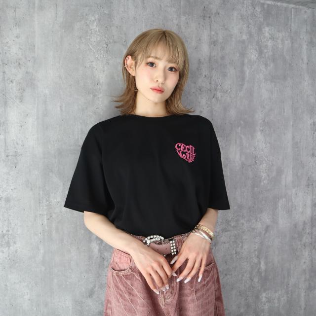 ハートロゴBIGシルエットTシャツ
