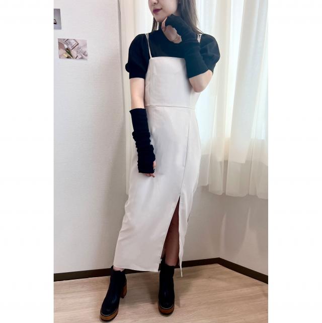 サイドスリットキャミワンピース