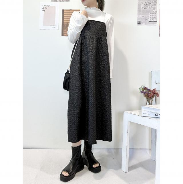 コード紐ストラップキャミワンピース