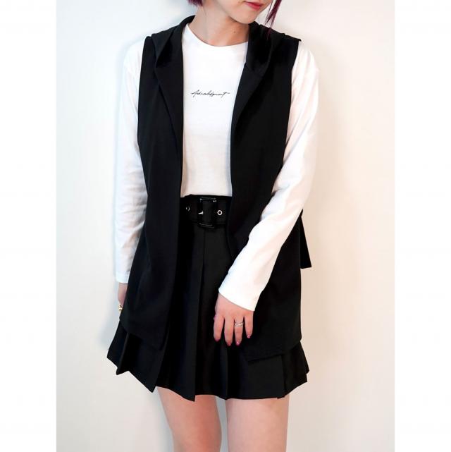 インナー付きジョーゼットジレ