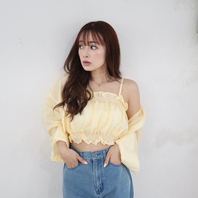 ストライプシャツｘビスチェＳＥＴ