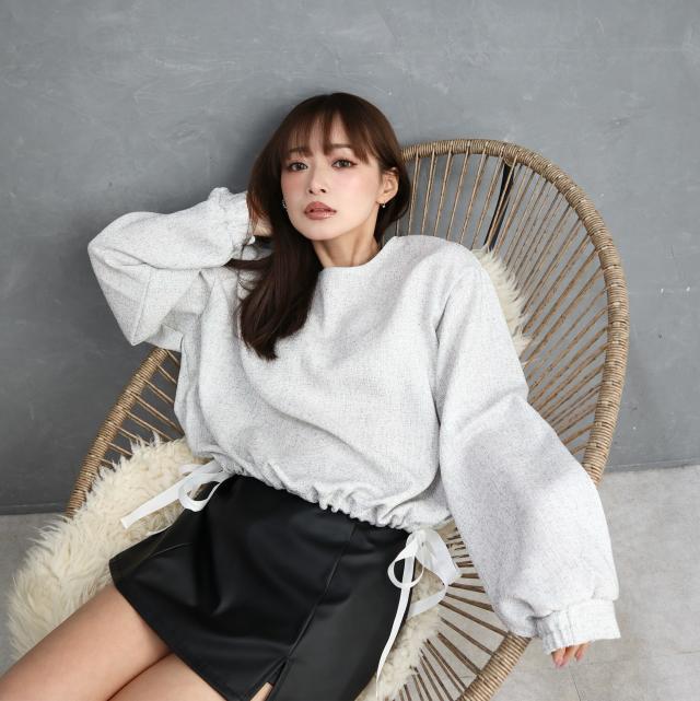 前後２WAYツイードトップス