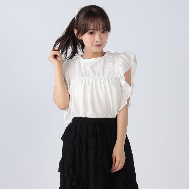 レーステープ切替ブラウス