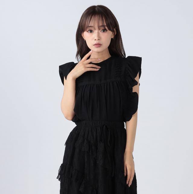 レーステープ切替ブラウス