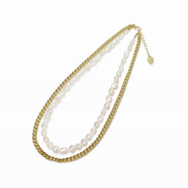 TREND series  パール&チェーンネックレス
