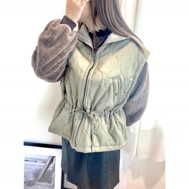 中綿キルティングベスト