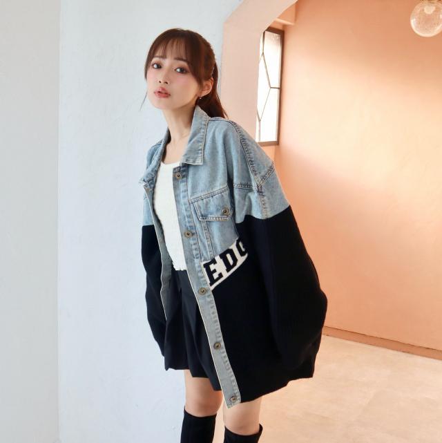 ニットｘデニムBIGジャケット