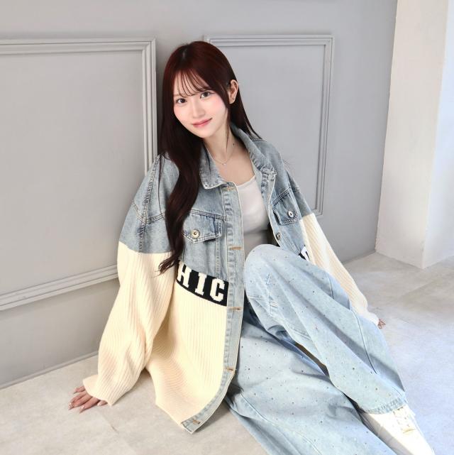 ニットｘデニムBIGジャケット