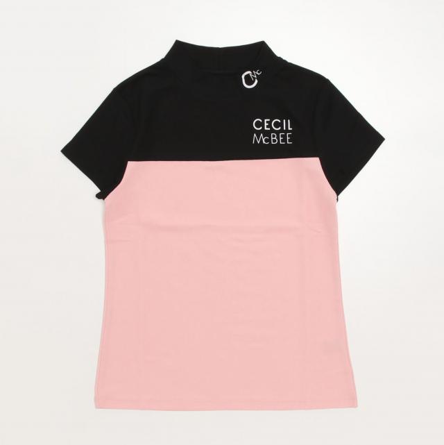 バイカラーモックネックSS